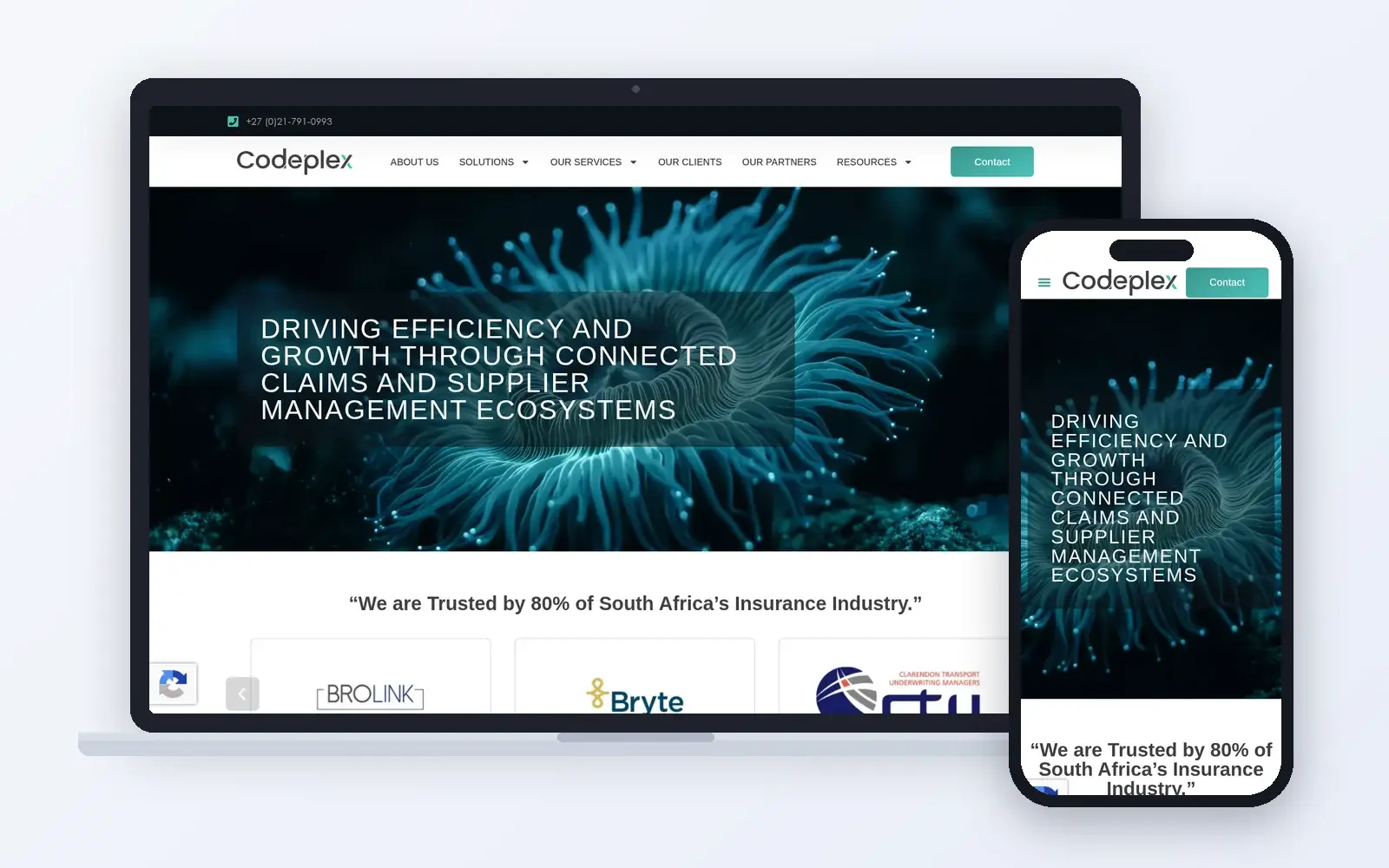 Codeplex website shown on laptop and phone