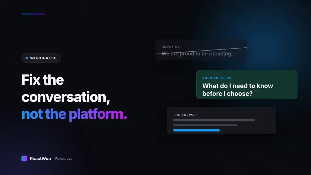 Fix the conversation, not the platform. — The Platform Isn’t the Problem. The Conversation Is.
